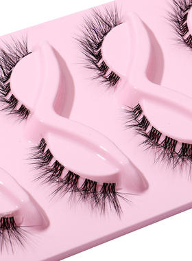 Transparent stem, L-shaped eyes, 5 pairs false eyelashes set