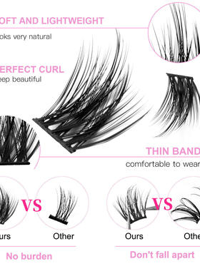 Segmented false eyelash 10 row mixed set分段式假睫毛10排混装