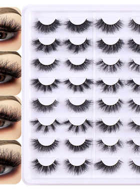 16 pairs of explosive hair, curled thick false eyelashes睫毛