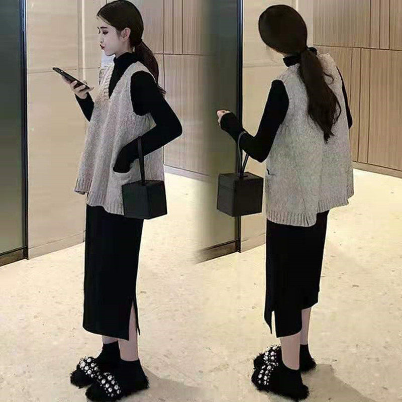 孕妇春秋冬装时尚款显瘦减龄装毛衣 艾儿妈妈连衣裙