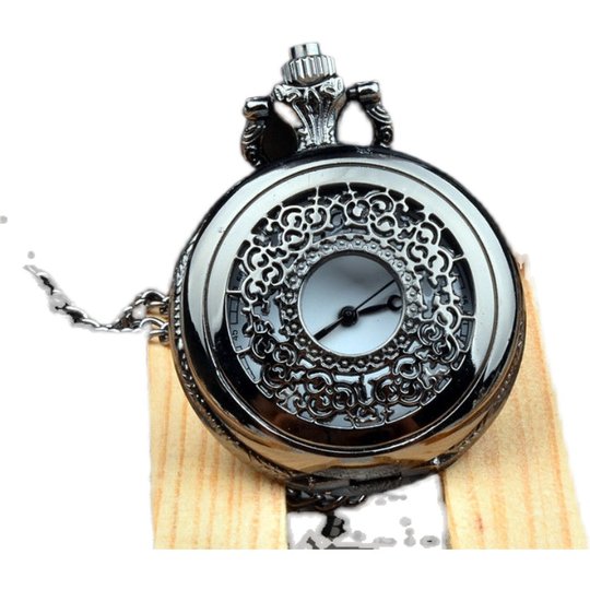 Reloj de bolsillo personalizado con patrón de esfera de foto luminoso creativo hueco retro flip collar de anime regalo de cumpleaños