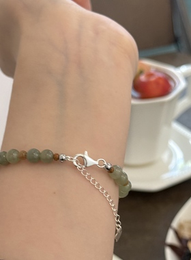 天然和田玉s925纯银手串手链