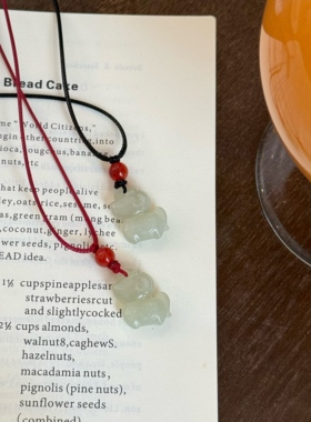 天然和田玉小马项链本命年锁骨链