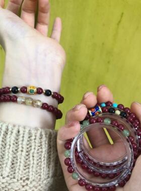 正品真朱砂【福运朱果】新年红手串紫金砂本命年学生手链生日礼物