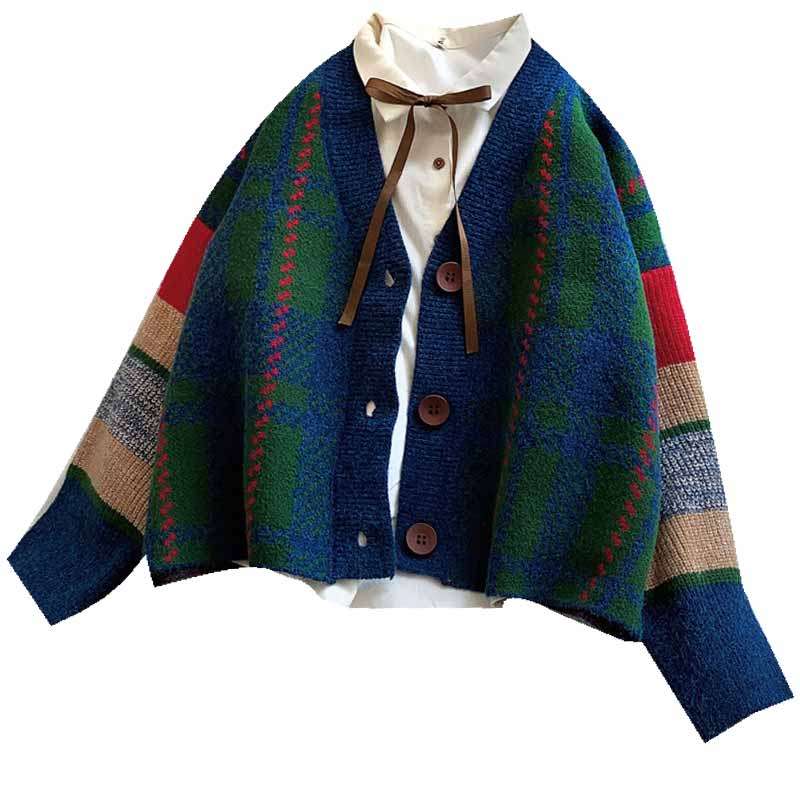 针织开衫春秋宽松短款2020年潮毛衣 茵蔚毛衣