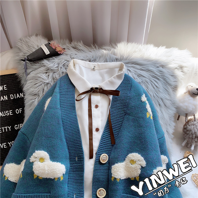 外套秋冬外穿日系2020年新款风毛衣 茵蔚毛衣