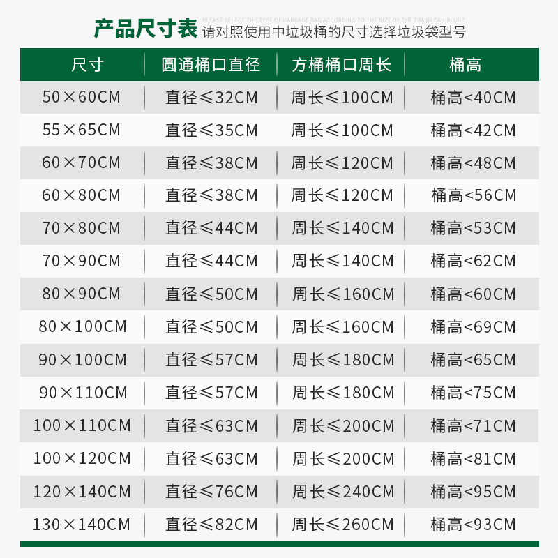 大号环卫户外用大型垃圾桶120x140商用餐饮60黑色80超大垃圾袋100 - 图2