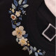 ເສື້ອຍືດຄໍ embroidery ຮູບແບບ, ຊຸດອຸປະກອນການຖັກແສ່ວດ້ວຍມືເຮັດດ້ວຍມື, ຮູບແບບການຂະຫຍາຍຟຣີຂອງຊຸດຄູ່, ຜ້າຝ້າຍບໍລິສຸດດ້ວຍມືສໍາລັບແຟນແລະແຟນ