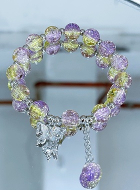 超仙护身符玉碎手链女小众新款ins森系仙女甜美彩色珠手串送闺蜜