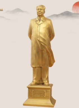 席铜像摆件家居风衣像纯铜客厅办公室桌面伟人雕塑像摆像