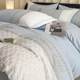 Xinjiang free shipping simple ins light luxury small fragrance style four-piece set wash cotton embroidered embroidered quilt cover light luxury bed sheet 202