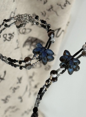 捷克项链蝴蝶手链复古新中式