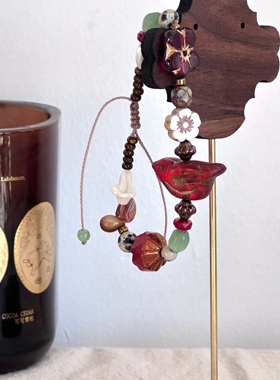 红纸鸢｜一加一shop原创新年配色中式手链捷克珠编绳手链小众红色