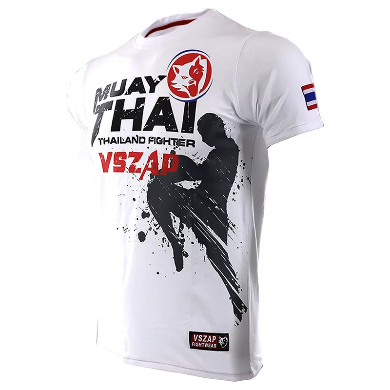 Vszap正品Muay Thai健身泰拳击运动武林风MMA播求格斗短袖T恤搏击