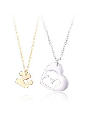 母亲节项链简约时尚妈妈女儿项链套装镂空合金吊坠