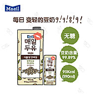 韩国进口MAEIL原味无糖低卡豆奶190ml&times;12盒