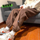 Fleece Hosen Herren Winter verdickte warme Sporthosen Fleece Joggpants Teenager Trendy Fußbindungen Freizeithosen