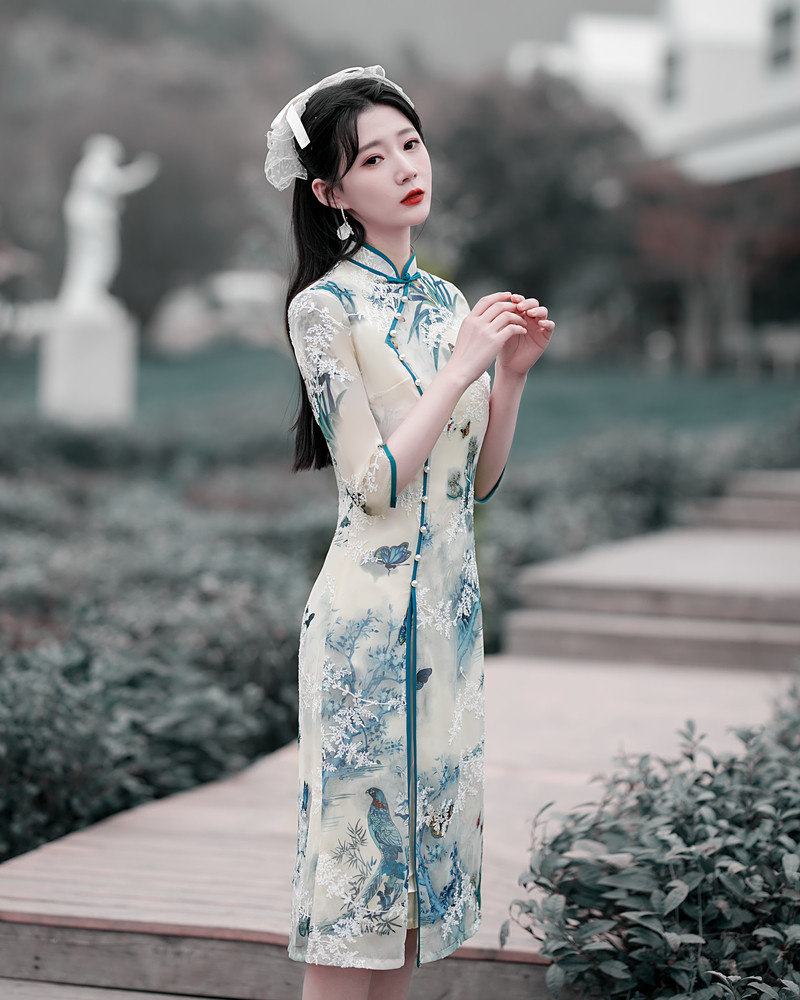 改良奥黛旗袍2022年新款女连衣裙 红舍旗袍