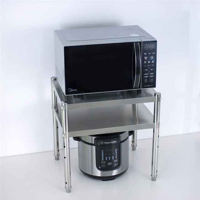 Stainless steel floor-standing square two-story kitchen double-layer