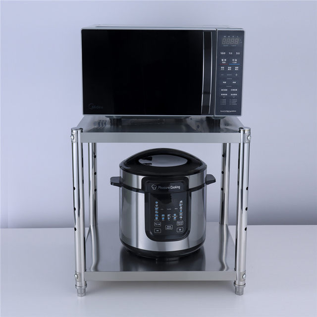 Stainless steel floor-standing square two-story kitchen double-layer