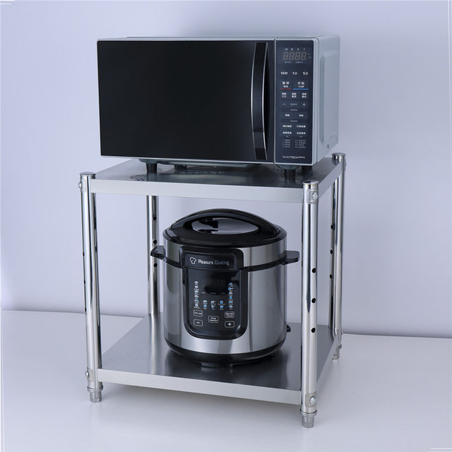 Stainless steel floor-standing square two-story kitchen double-layer