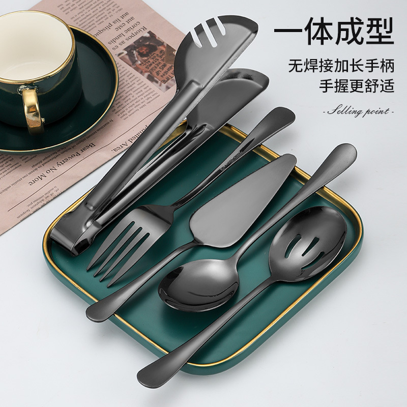 Stainless steel food clip spoon tableware set公用餐具套装 - 图2