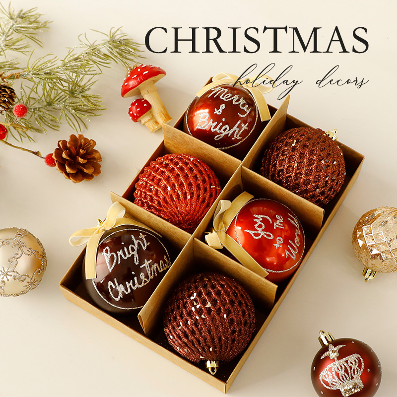 Christmas Ball Painting Pendant Set Christmas Tree Decoratio - 图2