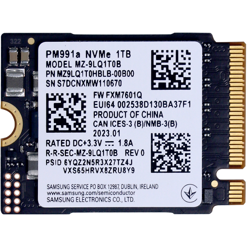 全新PM991A/SN740/BG4/S990/BC711/NVME2230固态SSD高速硬盘1T512 - 图3