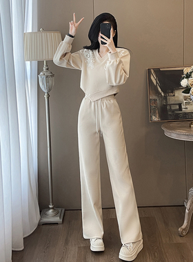 春季韩系chic温柔风休闲套装女秋