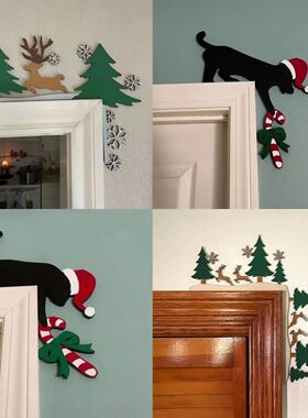 Christmas Decoration 2025 1pc Santa Clau Christmas Door Corn