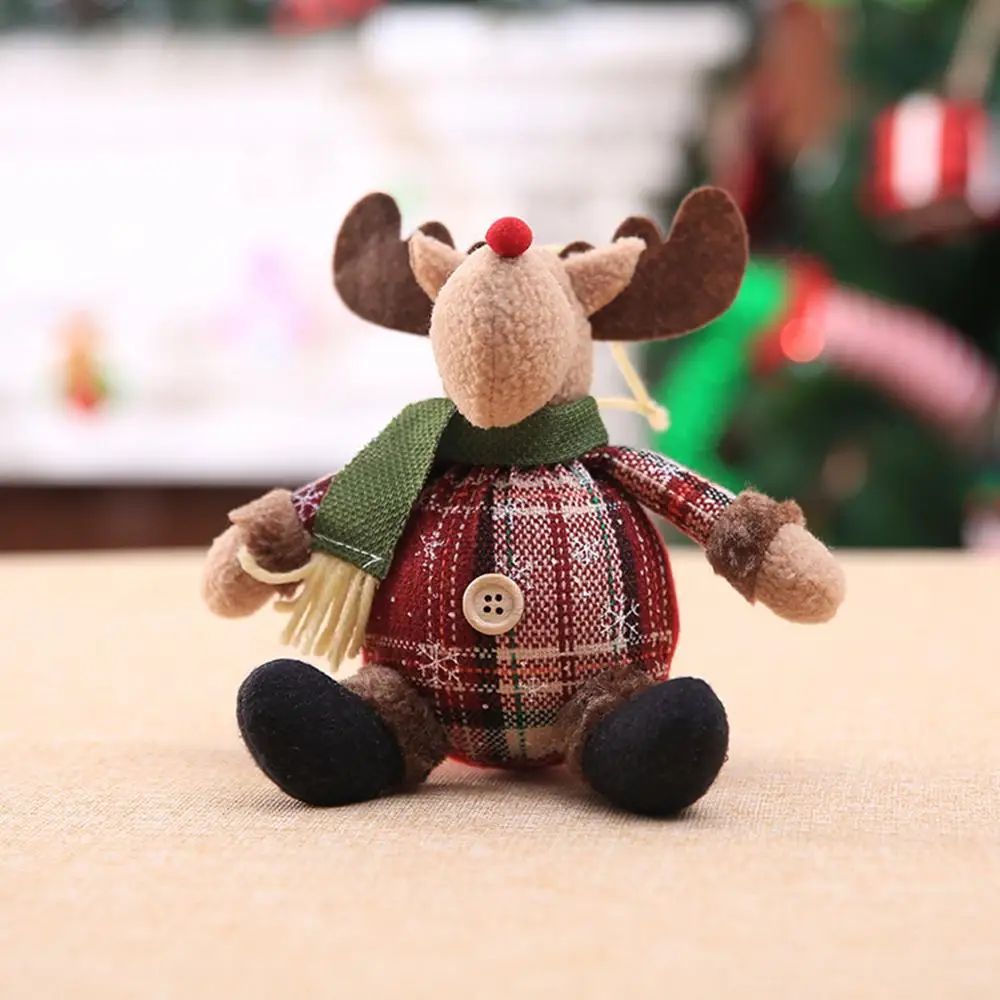 Snowman Doll Merry Chirstmas Decor for Home Table 2023 Elk D - 图0