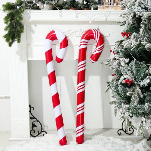 Christmas Crutches Balloon Ornaments Merry Christmas Decorat - 图0