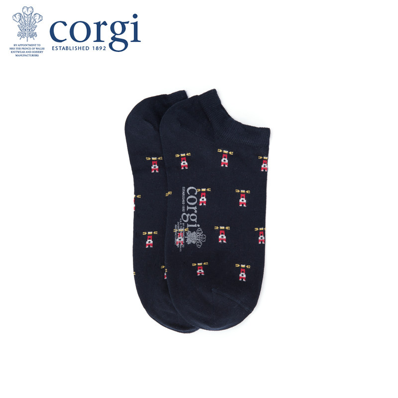 CORGI英国进口男女款船袜字母印花薄款精梳棉透气夏季短袜,淘宝优惠券,粉丝福利购,淘宝优惠卷