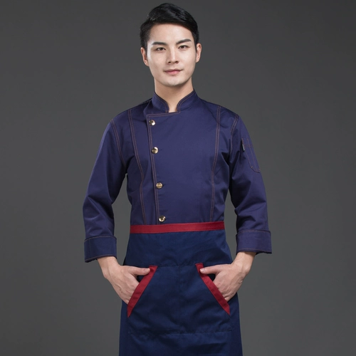 Пользовательский шеф -повар для обслуживания рабочей одежды, ресторанная кухня женская одежда Fengwei Hotel, столовая одежда, столовая длинные рукава, увеличить работников мужского пола.