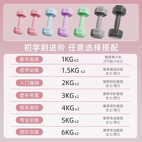 2kg pair of dumbbells for women's home slimming arms and abdomen