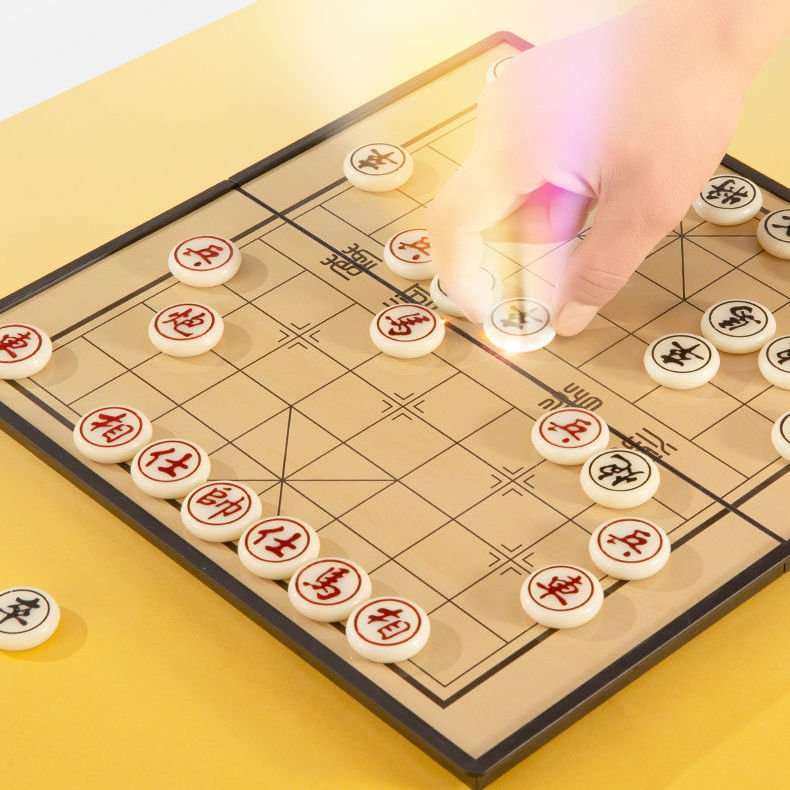 中国象棋磁性折叠高档塑料棋盘儿童学生成人益智游戏便携相棋培训-图1