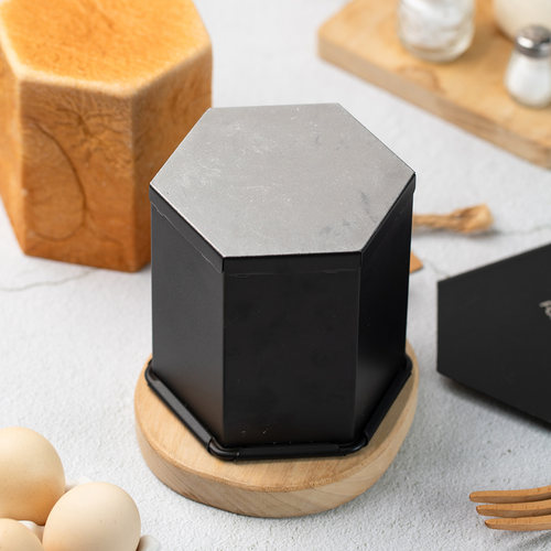 法焙客吐司盒六边形土司模具300g带盖不沾面包模具日式烘焙面包模 - 图3