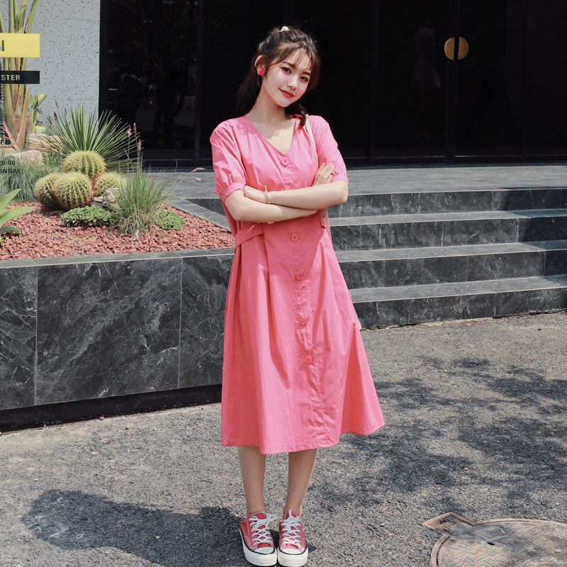 孕妇夏装过膝2021洋气夏天连衣裙 himibaby连衣裙