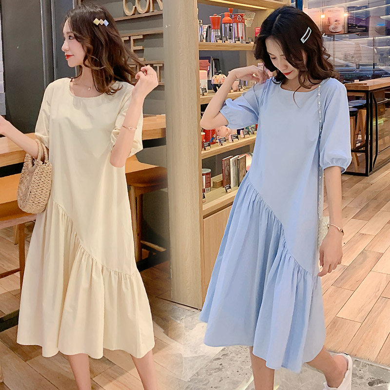 孕妇百褶2021新款韩版宽松连衣裙 himibaby连衣裙