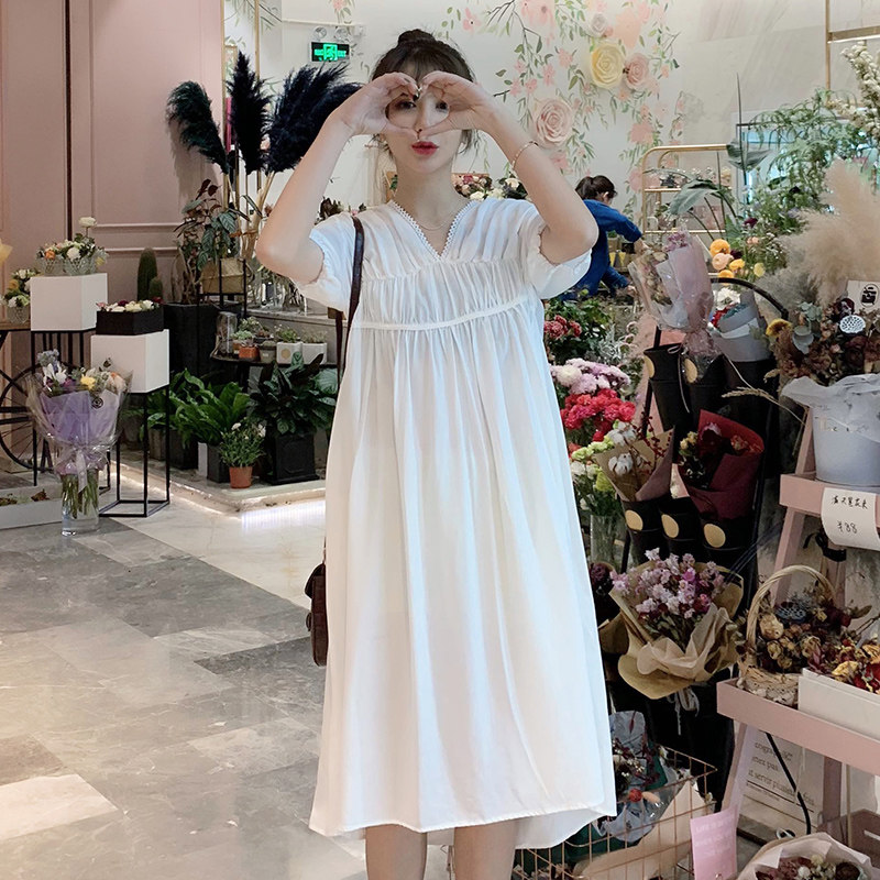 孕妇装夏装连衣裙宽松大码a字裙 himibaby连衣裙