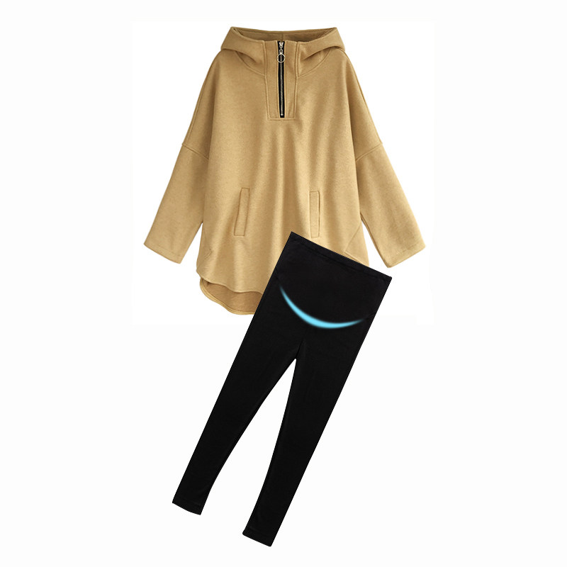 孕妇春装时尚款2022潮辣妈孕妈卫衣 himibaby套装