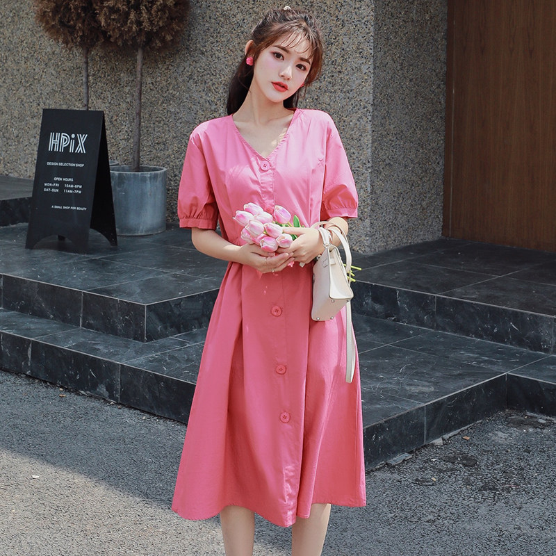 孕妇夏装过膝2021洋气夏天连衣裙 himibaby连衣裙