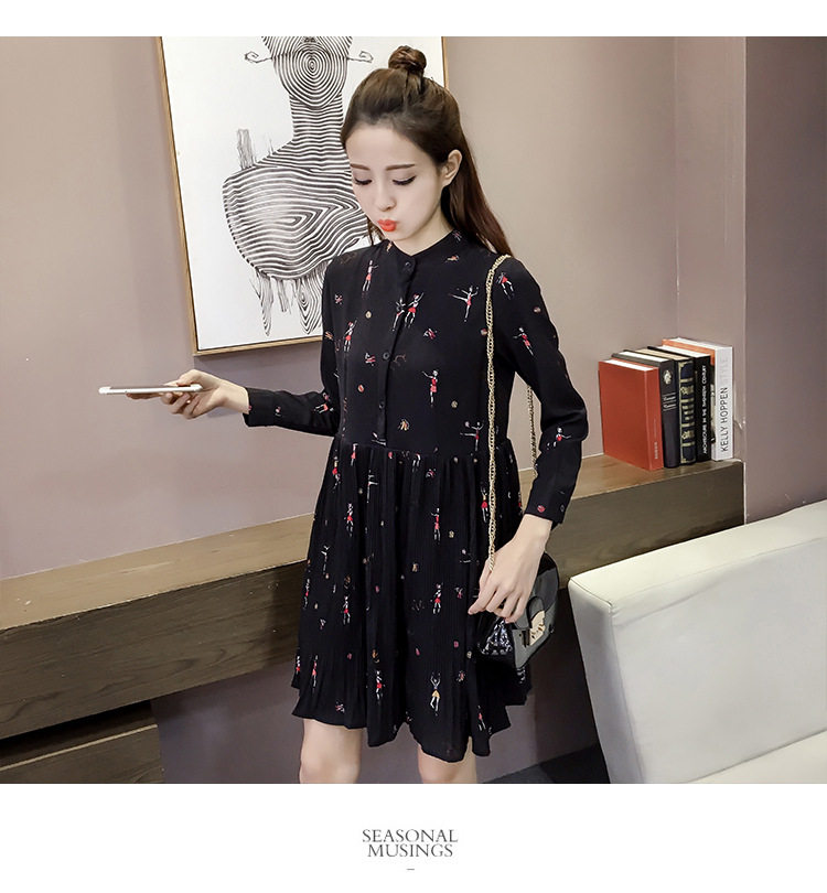 孕妇2-3-5-9个月春秋潮妈潮连衣裙 himibaby连衣裙