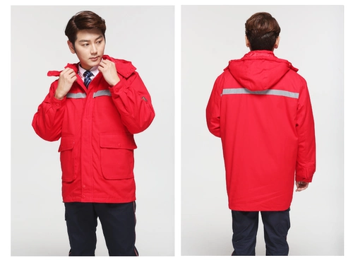 Антистатический пуховик для работы, зимний длинный комплект, увеличенная толщина, средней длины