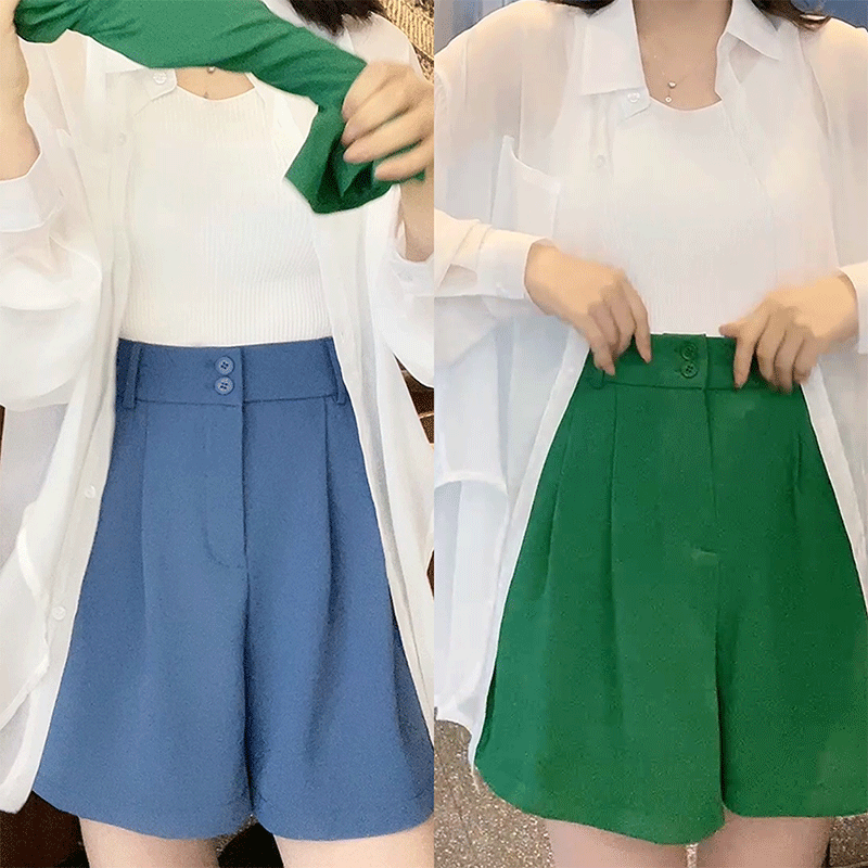 防晒衬衫小短裤套装2023夏季吊带 爱衣频道时尚套装