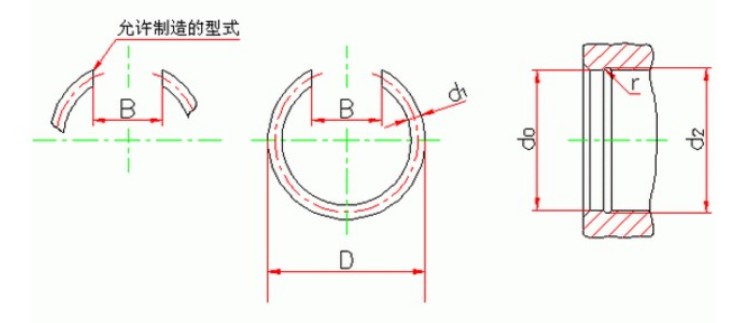 304不锈钢挡圈止动环C型卡簧圆线经1.5毫米轴用孔内弹簧订做非标 - 图3