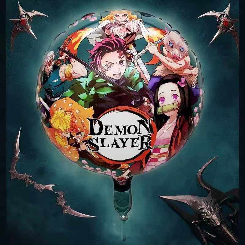Demon Slayer: Kimetsu no Yaiba Tanjiro Yadouzi balloon cartoon outdoor camping decoration birthday party cross-border foreign trade