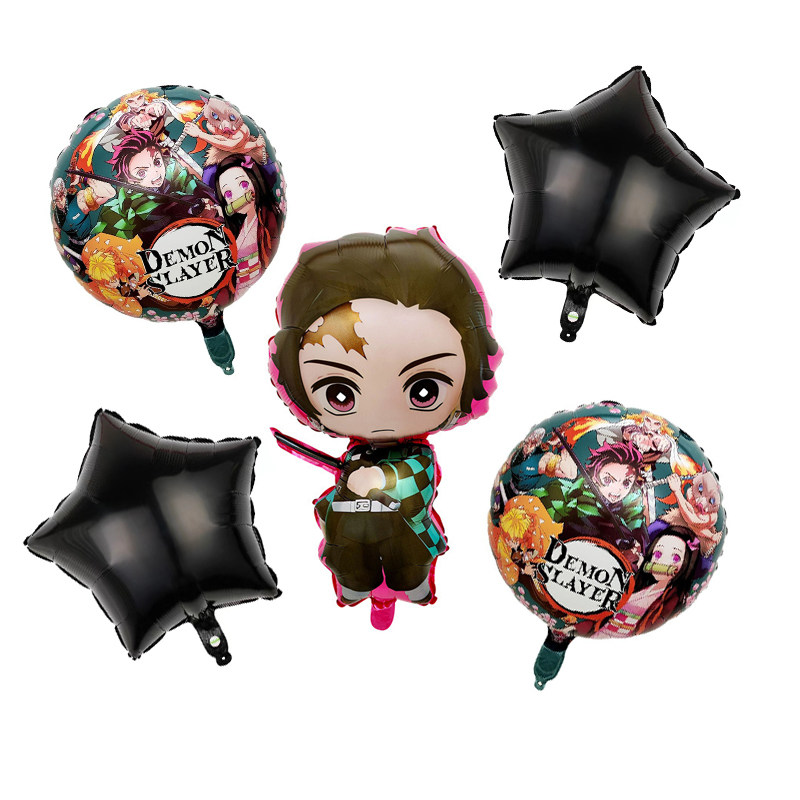 Demon Slayer: Kimetsu no Yaiba Tanjiro Yadouzi balloon cartoon outdoor camping decoration birthday party cross-border foreign trade