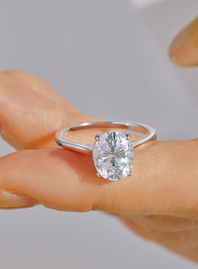 银镀金通勤百搭G色仿真钻石钻戒