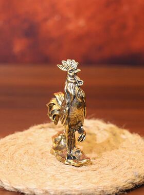 黄铜摆件大公鸡金鸡独立十二生肖鸡一鸣惊人艺礼品生日礼物茶宠